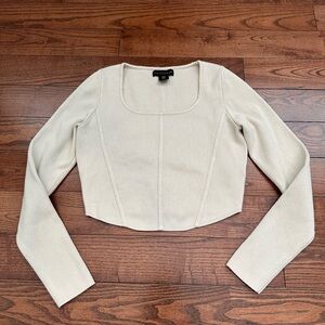 House of Harlow 1960 Cream Long Sleeve Top